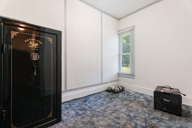 441059 E 155th Rd, Bluejacket, OK 74333 - unfurnished room featuring carpet floors and ornamental molding