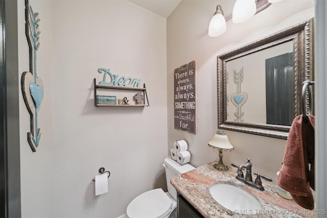 16410 E 49th St, Tulsa, OK 74134 - half bathroom with vanity and toilet