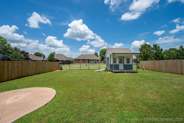 20409 E 49th St S, Broken Arrow, OK 74014 - fenced backyard featuring an outbuilding