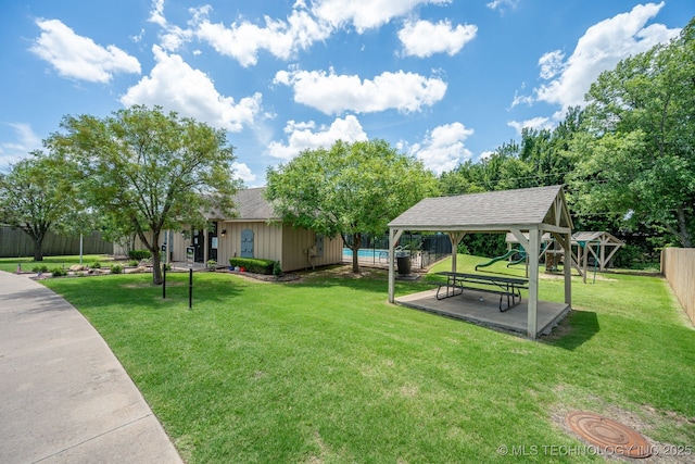 20409 E 49th St S, Broken Arrow, OK 74014 - view of property's community with a gazebo and a swimming pool