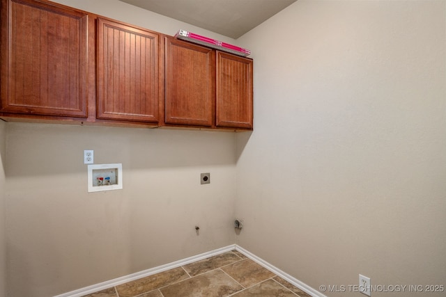 20409 E 49th St S, Broken Arrow, OK 74014 - washroom with cabinet space, electric dryer hookup, hookup for a washing machine, and gas dryer hookup