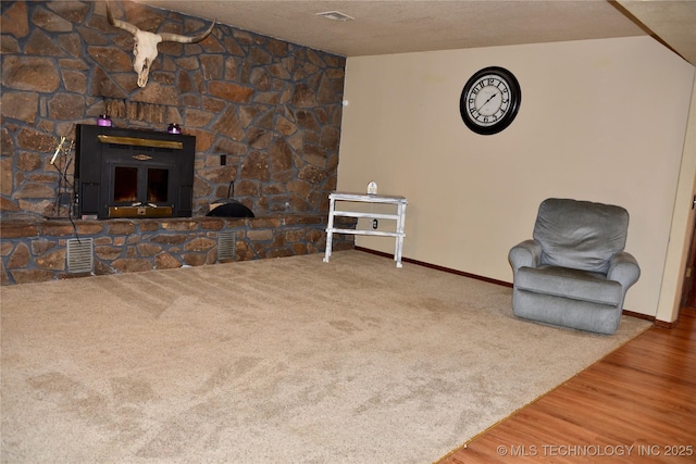 27855 S 170th Rd, Henryetta, OK 74437 - sitting room with baseboards and carpet flooring