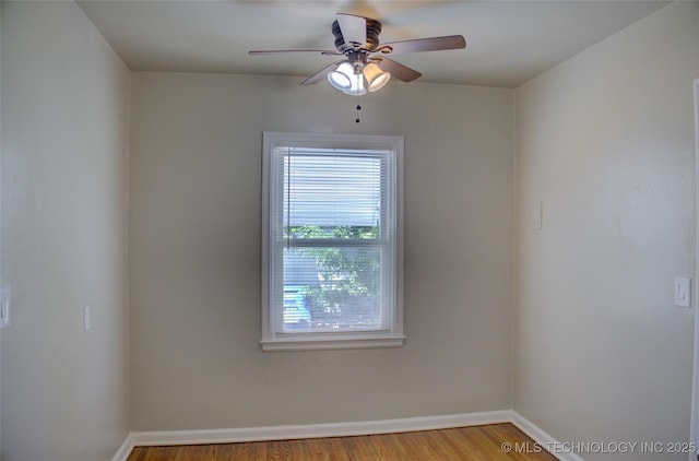 3833 E 22nd St, Tulsa, OK 74114 - unfurnished room with ceiling fan and light wood-style floors