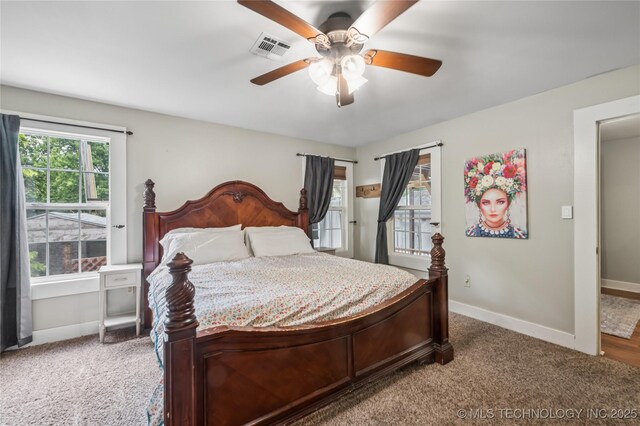 606 Goingsnake St, Tahlequah, OK 74464 - bedroom featuring carpet flooring and ceiling fan
