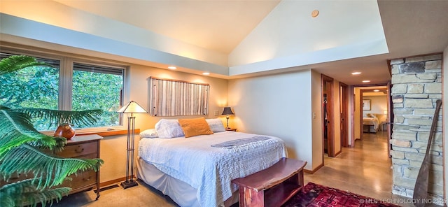 117189 S 4238th Rd, Eufaula, OK 74432 - bedroom with vaulted ceiling and recessed lighting