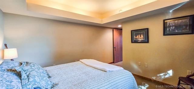 117189 S 4238th Rd, Eufaula, OK 74432 - carpeted bedroom featuring a tray ceiling