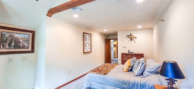 117189 S 4238th Rd, Eufaula, OK 74432 - carpeted bedroom featuring recessed lighting and baseboards