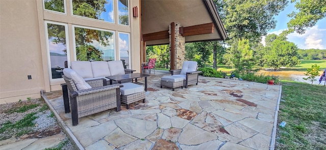 117189 S 4238th Rd, Eufaula, OK 74432 - view of patio / terrace featuring an outdoor living space