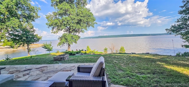 117189 S 4238th Rd, Eufaula, OK 74432 - water view with a fire pit