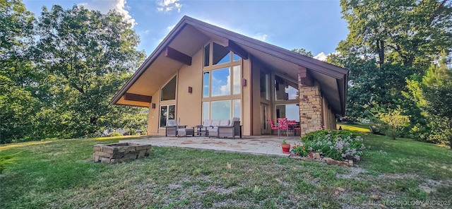 117189 S 4238th Rd, Eufaula, OK 74432 - rear view of property with a patio area and a yard