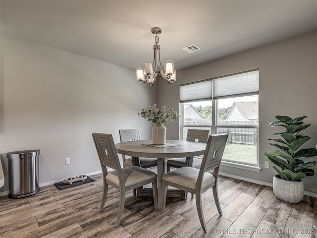 2008 E Union St, Broken Arrow, OK 74011 - dining room with wood finished floors and a chandelier