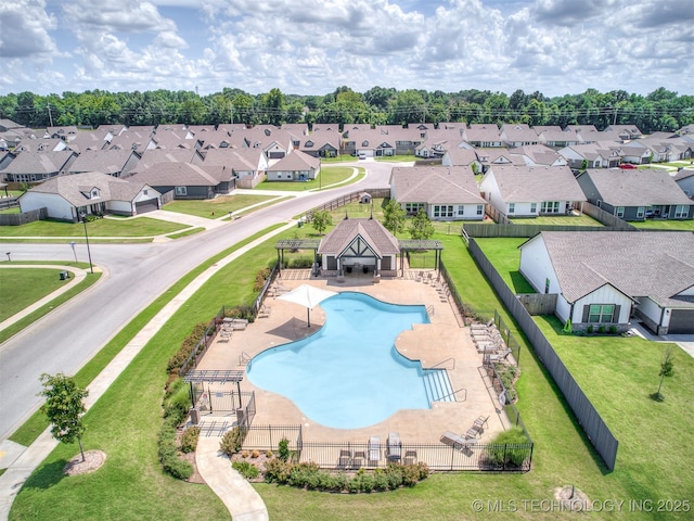 2008 E Union St, Broken Arrow, OK 74011 - aerial perspective of suburban area with a pool area