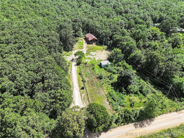 14629 E 233rd St S, Webbers Falls, OK 74470 - drone / aerial view of a heavily wooded area