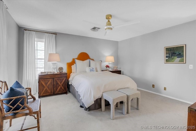 5824 S Louisville Ave, Tulsa, OK 74135 - bedroom featuring light colored carpet and a ceiling fan