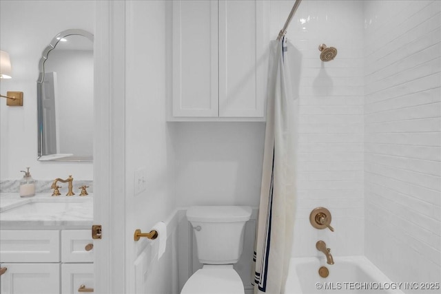 5824 S Louisville Ave, Tulsa, OK 74135 - bathroom featuring vanity and shower / bath combo with shower curtain