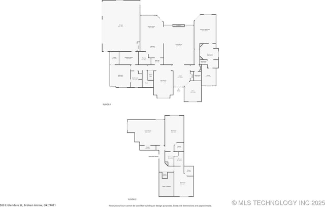 509 E Glendale St, Broken Arrow, OK 74011 - view of property floor plan