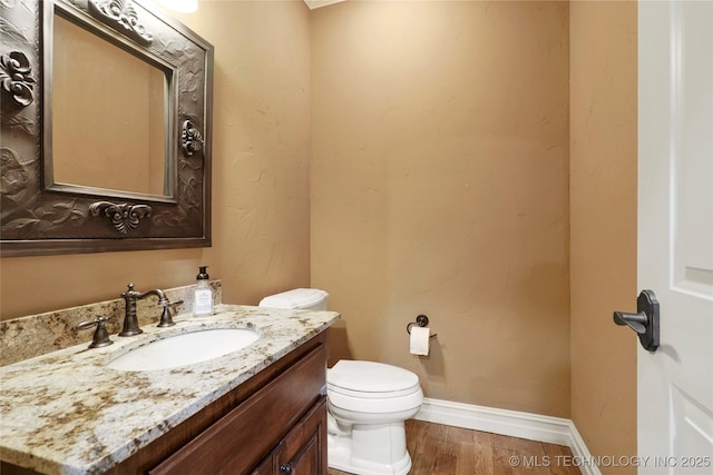 509 E Glendale St, Broken Arrow, OK 74011 - half bath with vanity and wood finished floors