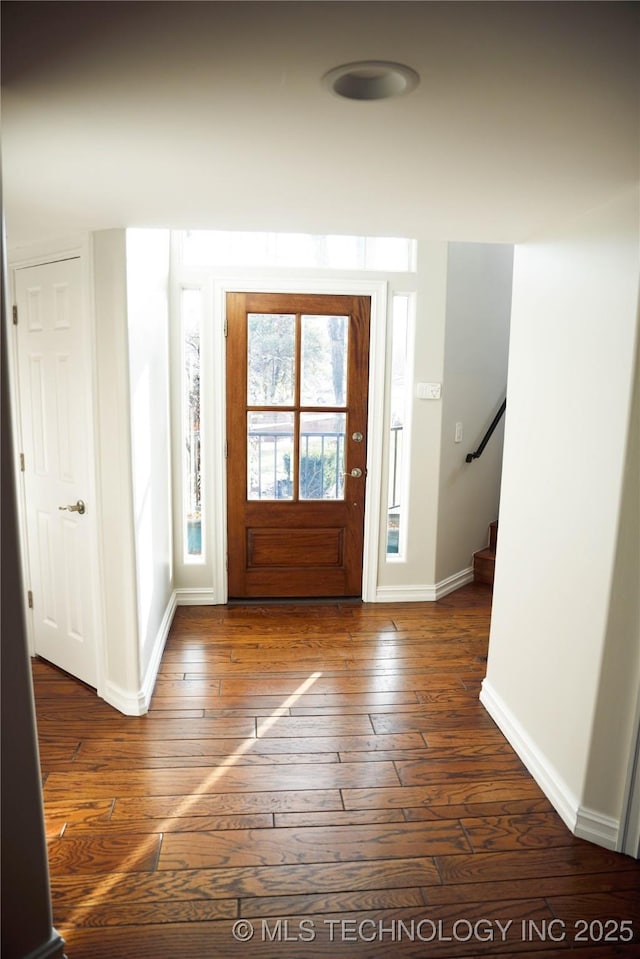1207 E 21st Pl, Tulsa, OK 74114 - entryway with wood-type flooring and stairway