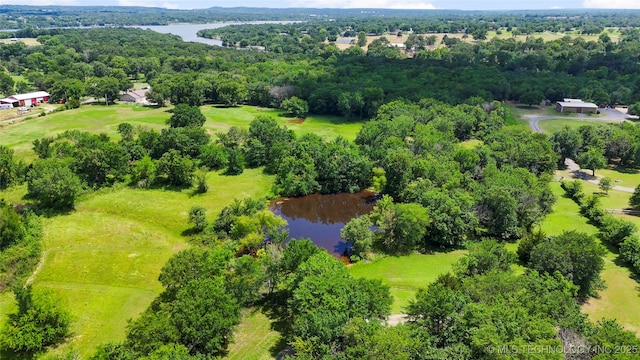 13559 E 463rd Rd, Claremore, OK 74017 - bird's eye view of a large body of water and a heavily wooded area