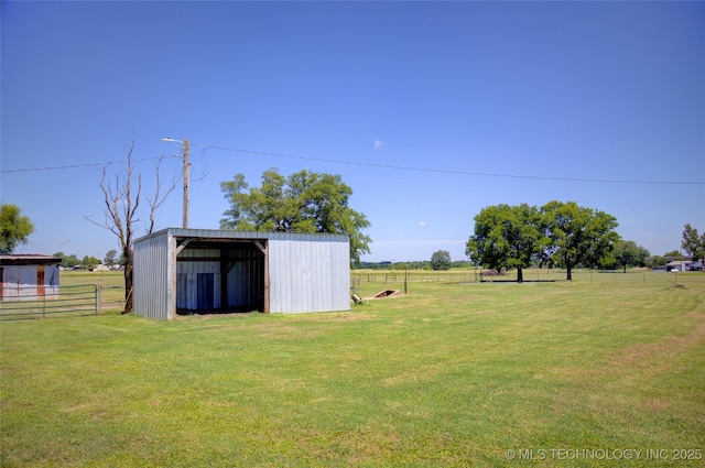 9449 S 74th St W, Oktaha, OK 74450 - view of yard featuring a pole building and an outbuilding