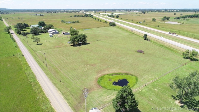 9449 S 74th St W, Oktaha, OK 74450 - aerial view of sparsely populated area with agricultural land
