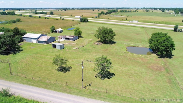 9449 S 74th St W, Oktaha, OK 74450 - aerial view of sparsely populated area featuring a pastoral area