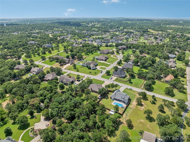 4005 Frontier Rd, Sapulpa, OK 74066 - drone / aerial view of a pool area