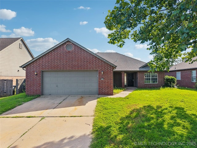 4728 S 196th Ave E, Broken Arrow, OK 74014 - view of front facade with brick siding, a garage, and driveway
