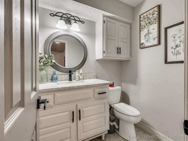 6708 S 5th St, Broken Arrow, OK 74011 - half bath with tile patterned flooring and vanity