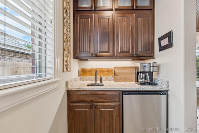 11029 S Kennedy St, Jenks, OK 74037 - indoor wet bar featuring healthy amount of natural light and dishwasher