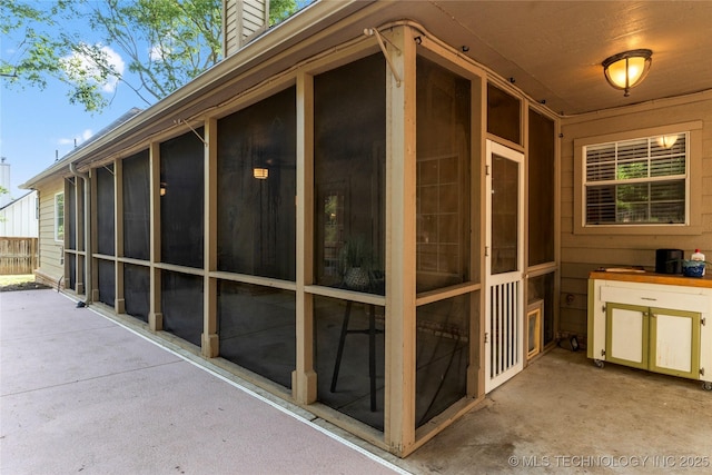 12511 S 18th Cir E, Jenks, OK 74037 - exterior space with a chimney and a sunroom