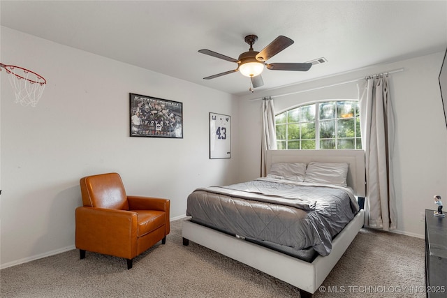 12511 S 18th Cir E, Jenks, OK 74037 - bedroom featuring light carpet and ceiling fan