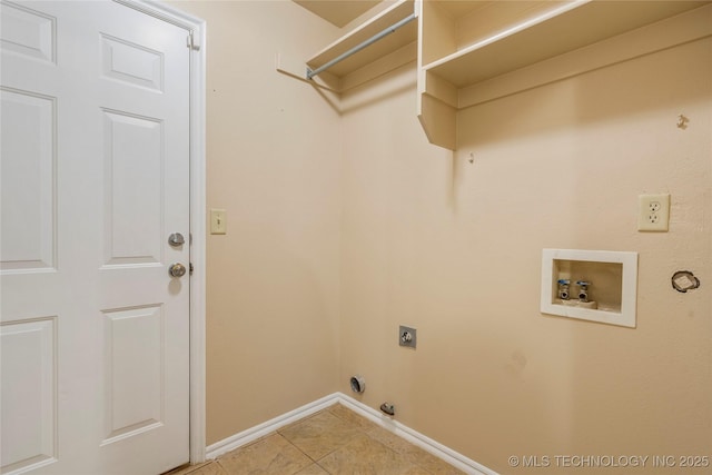 12522 S Cedar Ave, Jenks, OK 74037 - washroom featuring gas dryer hookup, hookup for an electric dryer, hookup for a washing machine, and light tile patterned flooring