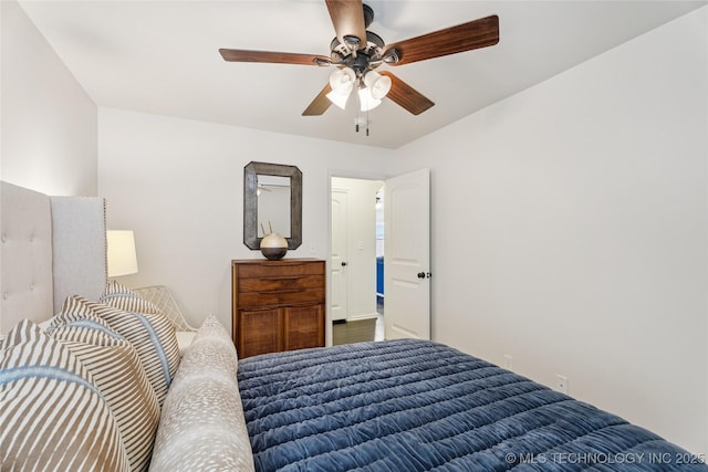 2610 E 5th Pl, Tulsa, OK 74104 - bedroom featuring ceiling fan