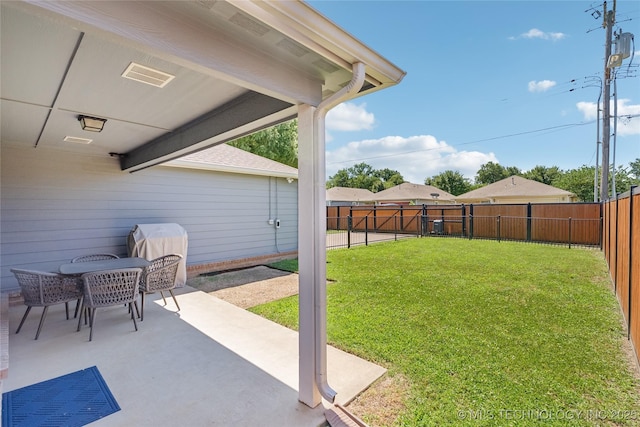 2610 E 5th Pl, Tulsa, OK 74104 - fenced backyard featuring a patio area
