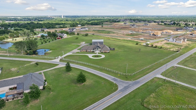 8120 E 112th St, Owasso, OK 74055 - aerial view of property and surrounding area with a nearby body of water