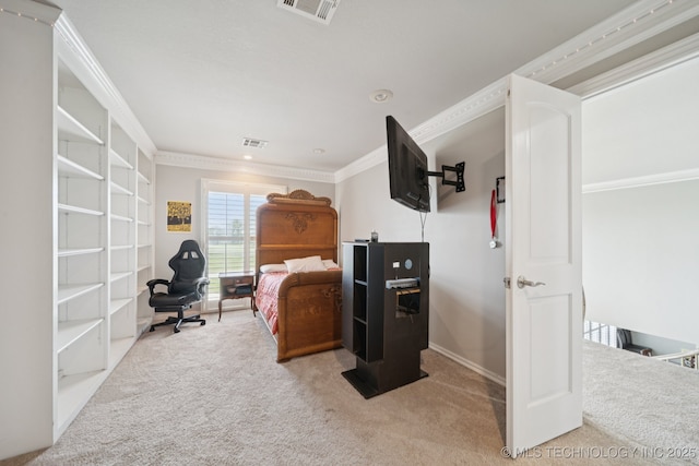 8120 E 112th St, Owasso, OK 74055 - bedroom featuring carpet flooring and ornamental molding