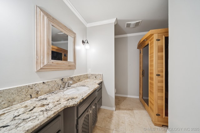 8120 E 112th St, Owasso, OK 74055 - full bath featuring vanity and crown molding