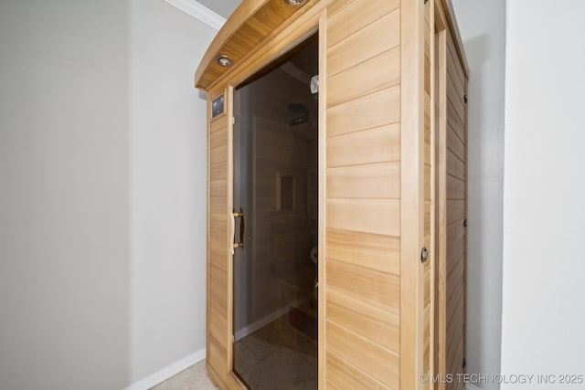 8120 E 112th St, Owasso, OK 74055 - relaxing sauna / steam room featuring baseboards