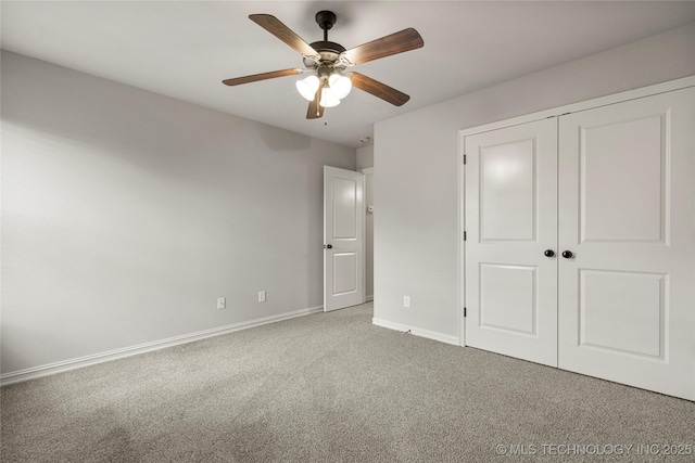3712 W 107th Ct, Jenks, OK 74037 - unfurnished bedroom featuring carpet flooring, a closet, and ceiling fan
