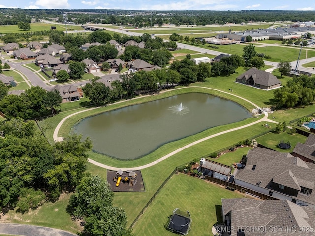 3712 W 107th Ct, Jenks, OK 74037 - aerial overview of property's location with a large body of water and nearby suburban area