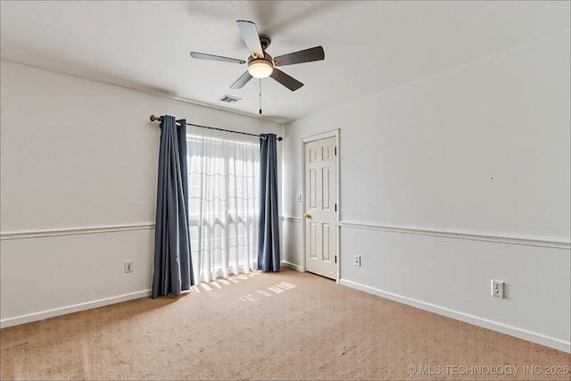 3220 N 3rd Pl, Broken Arrow, OK 74012 - spare room featuring ceiling fan and carpet