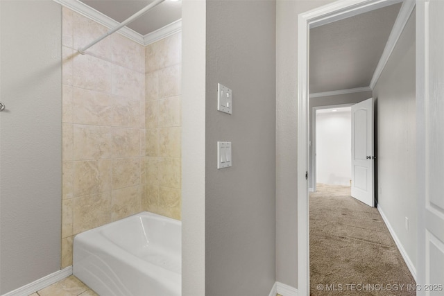 1505 Augusta, Ada, OK 74820 - full bathroom featuring crown molding and shower / bath combination