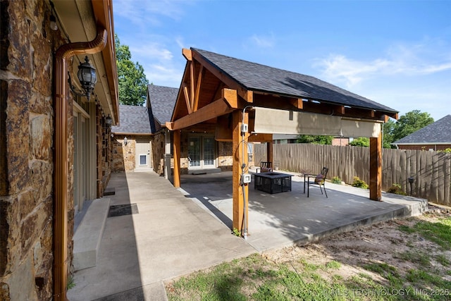 1505 Augusta, Ada, OK 74820 - view of patio with french doors
