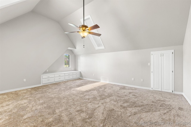 1505 Augusta, Ada, OK 74820 - bonus room with lofted ceiling, ceiling fan, and carpet
