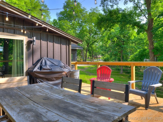 11 Port Duncan, Afton, OK 74331 - wooden terrace featuring grilling area