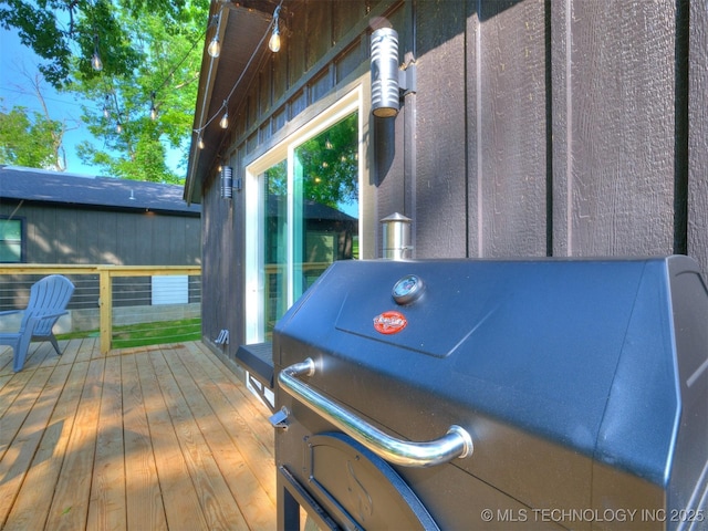 11 Port Duncan, Afton, OK 74331 - wooden deck with area for grilling