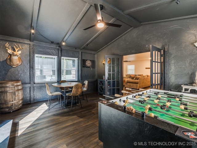 11 Port Duncan, Afton, OK 74331 - recreation room featuring wood finished floors and a ceiling fan