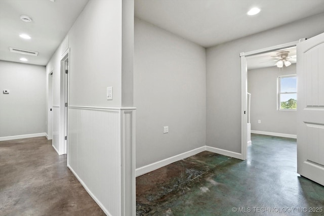36619 W 141st St S, Bristow, OK 74010 - corridor featuring finished concrete flooring and recessed lighting