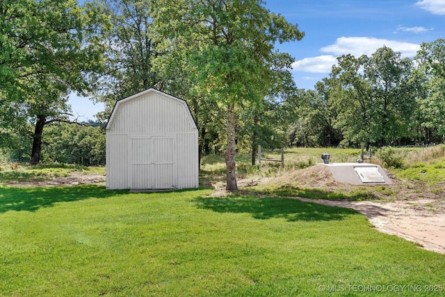36619 W 141st St S, Bristow, OK 74010 - view of grassy yard featuring a storage unit